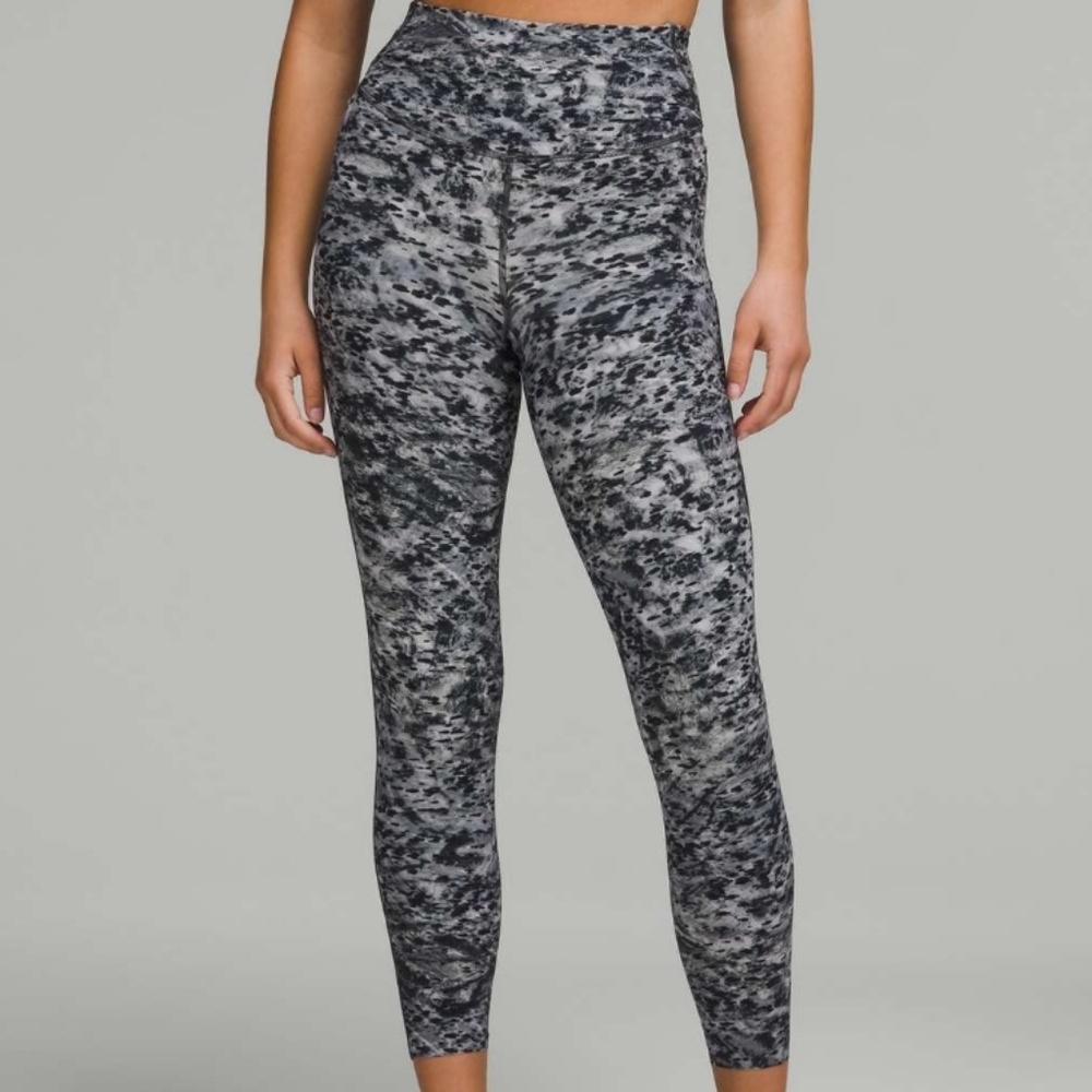 Lululemon Base Pace High-Rise Tight 25" Estuary Grey Multi Sz 6